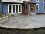 Blue Stone patio showing entrances to home
