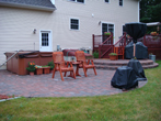 Lower patio area showing hot tub